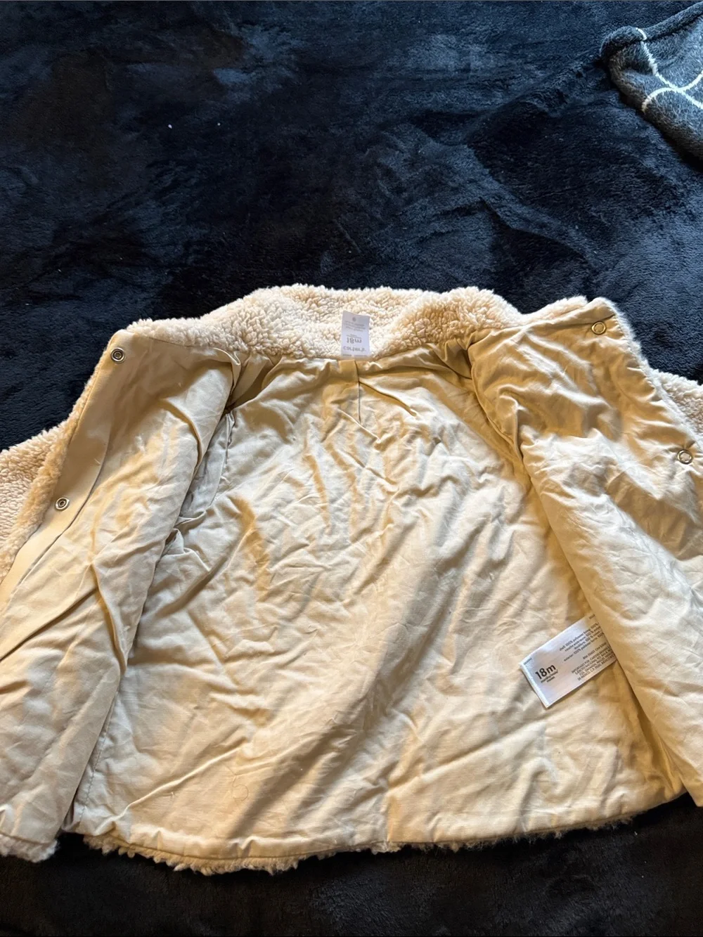 Carter's Cream Sherpa Puffer Jacket for Kids